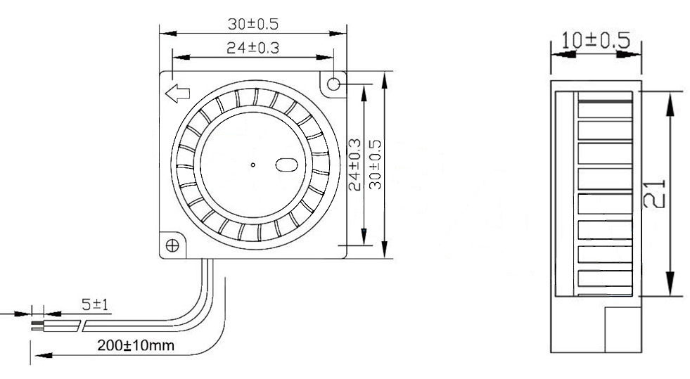 MFB3010 Dimensions